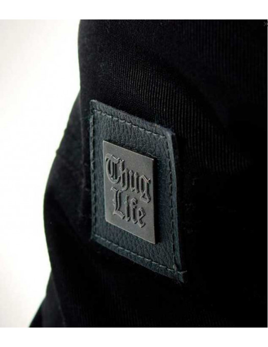 Thug Life Plain Baggy Jeans Black