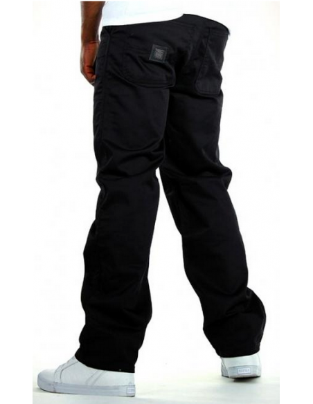 Thug Life Plain Baggy Jeans Black