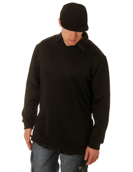 Side-Zip Shirt Black