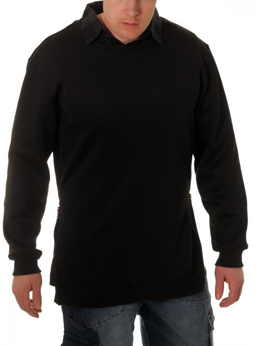 Side-Zip Shirt Black