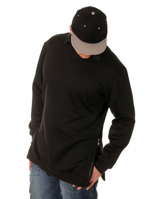 Side-Zip Shirt Black
