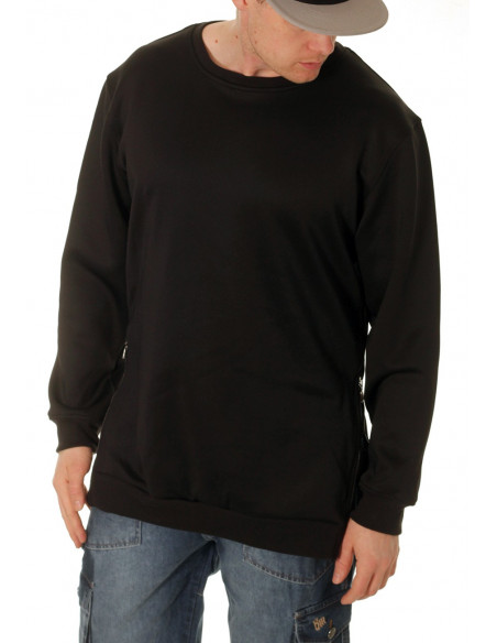 Side-Zip Shirt Black