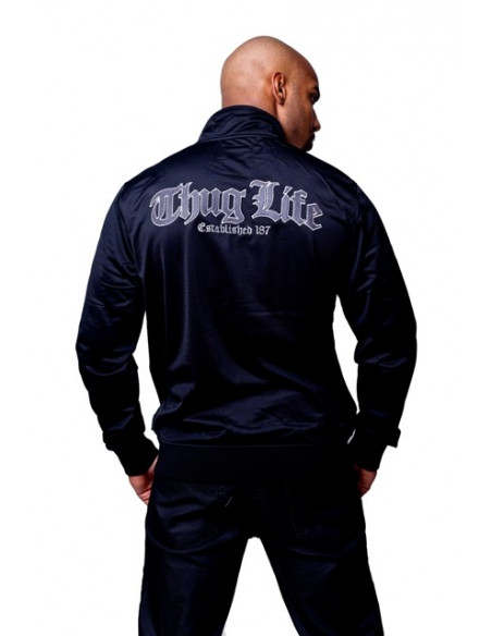 Thug Life Track Jacket Black