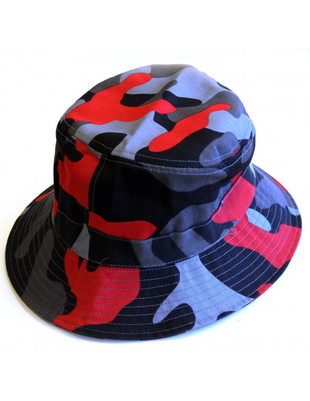 Camo Bucket Hat Black/Red
