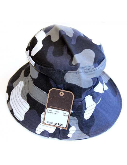 Camo Bucket Hat Gray