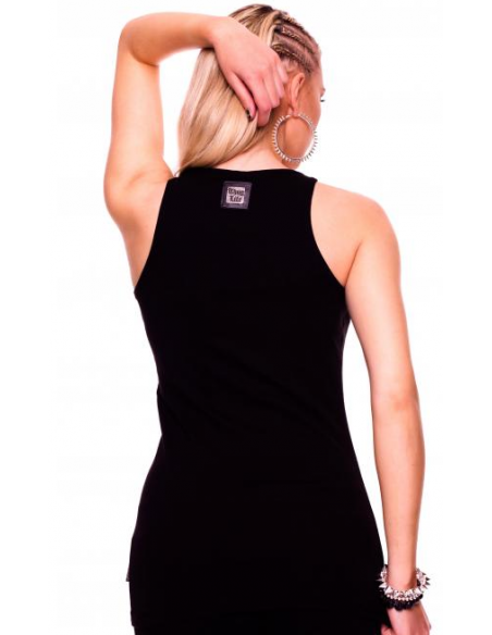 Thug Life Girls Tank Black Red F*cking love