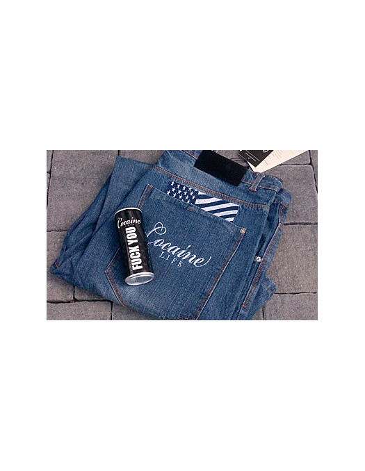 Cocaine Life Flaggy Logo Denim Jeans...