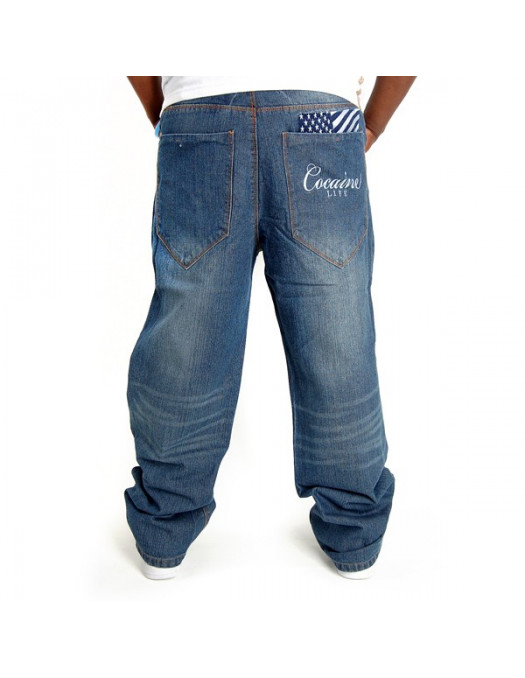 Cocaine Life Flaggy Logo Denim Jeans...