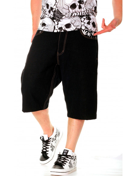 Black Hemp TZ Baggy Shorts