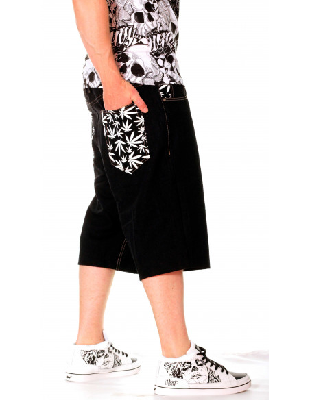Black Hemp TZ Baggy Shorts