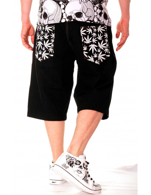 Black Hemp TZ Baggy Shorts