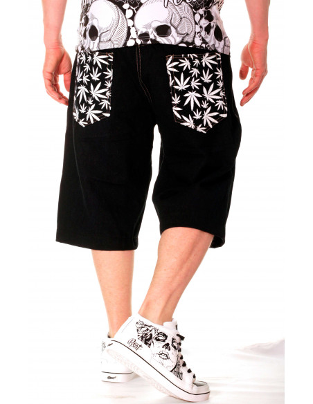 Black Hemp TZ Baggy Shorts
