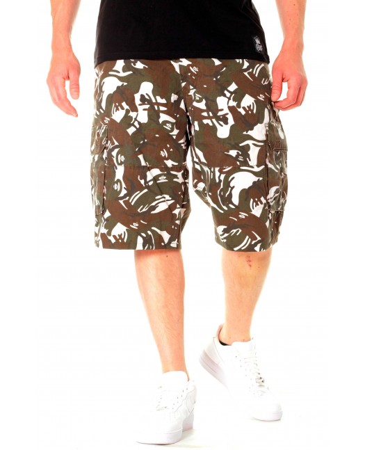 Urban Cargo Shorts Camo White