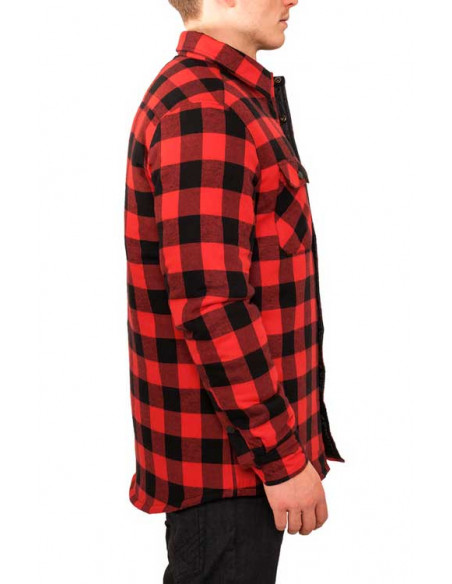 Padded Checked Flanell Light Jacket BLk/Red