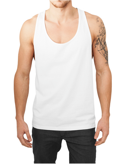 Racerback Loose Tank White