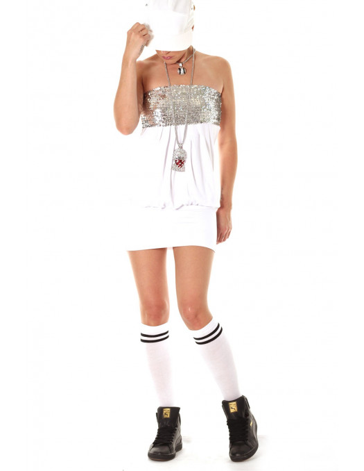 Sequin dress/white