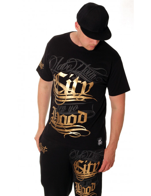 BSAT Hood Tee Black Gold