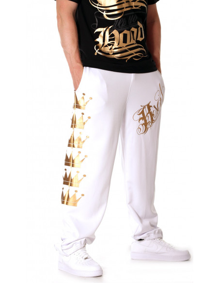 BSAT Golden Bronx Sweatpants White