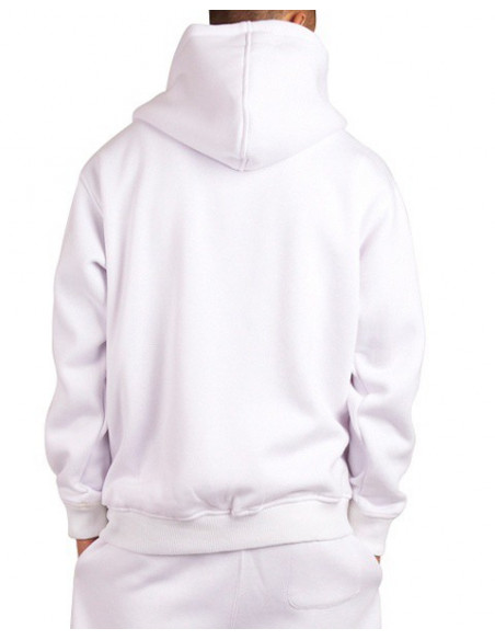 Townz Zip White Plain Hoody