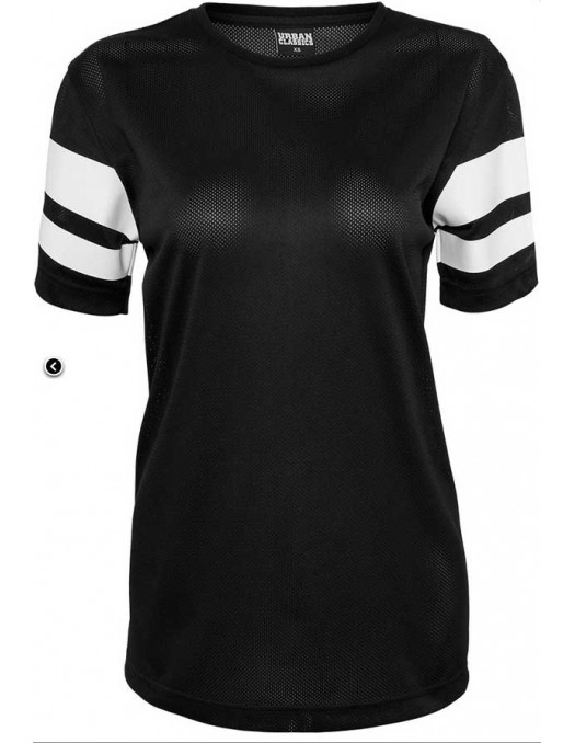 Stripe Mesh Tee Blk/Wht