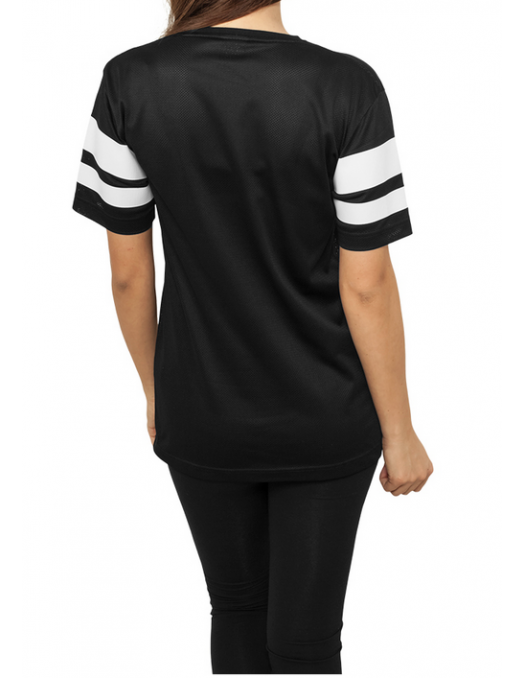 Stripe Mesh Tee Blk/Wht