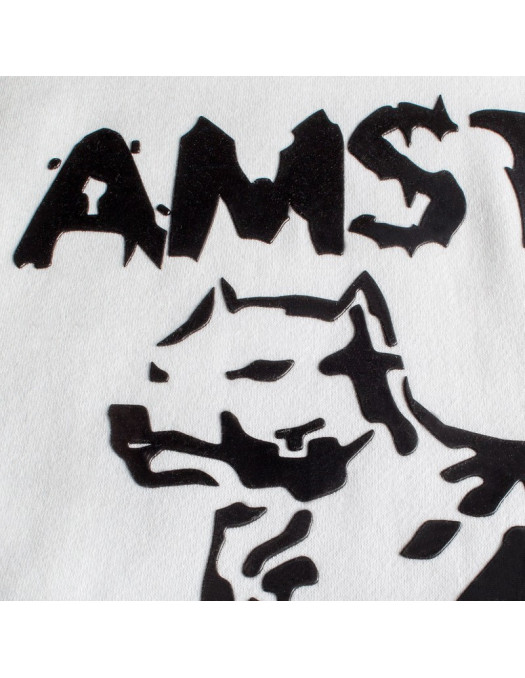 Amstaff Logo Hoodie White