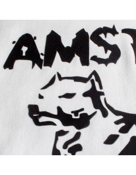 Amstaff Logo Hoodie White