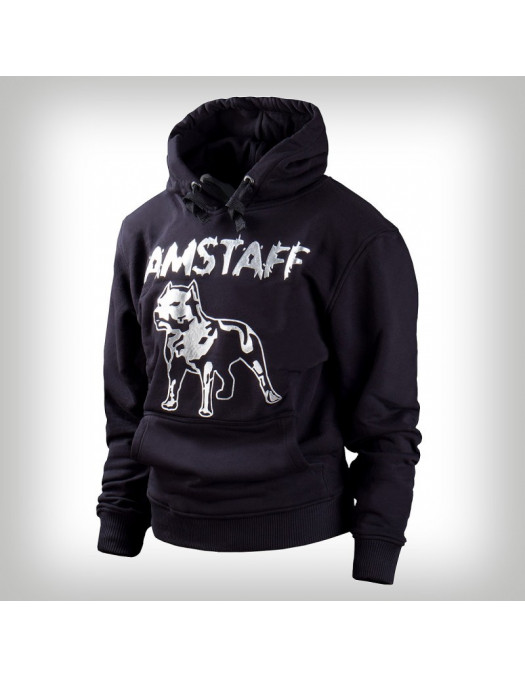 Amstaff Logo Hoodie Black/Silver