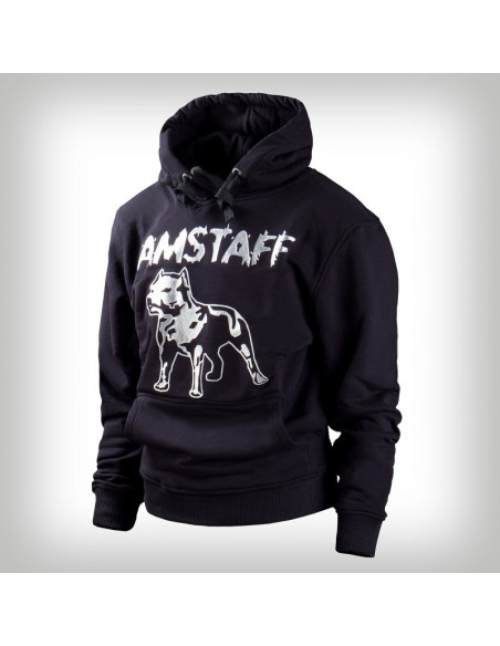 Amstaff Logo Hoodie Black/Silver