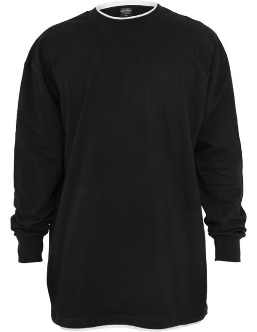 Contrast Tall Tee L/S Black White