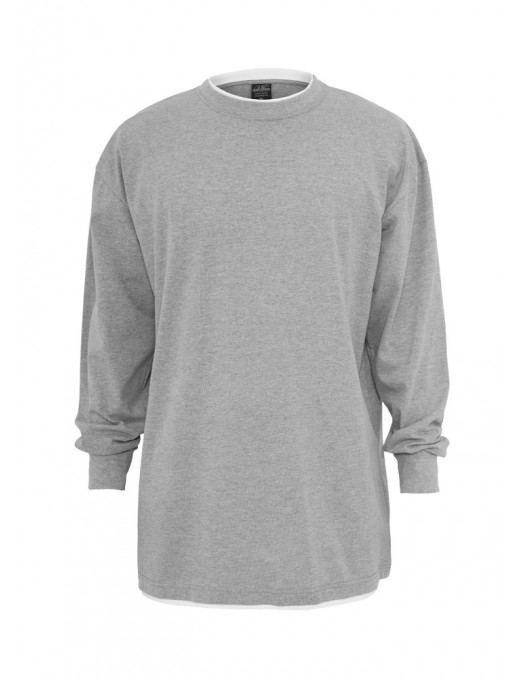 Contrast Tall Tee L/S Grey White