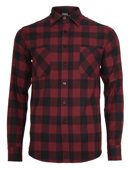 Ckecked Flanell Shirt Black/Burgundy