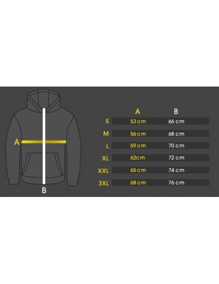 Amstaff Zip Hoodie Yellow Logo Black