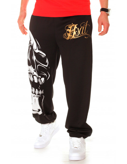 BSAT Big Skull Sweatpants Black
