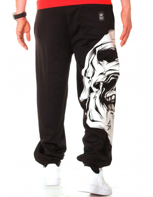 BSAT Big Skull Sweatpants Black