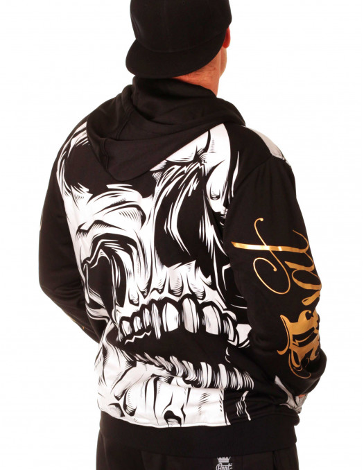BSAT Big Skull ZipHoodie Black