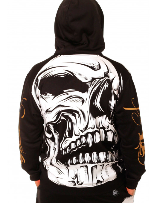 BSAT Big Skull ZipHoodie Black