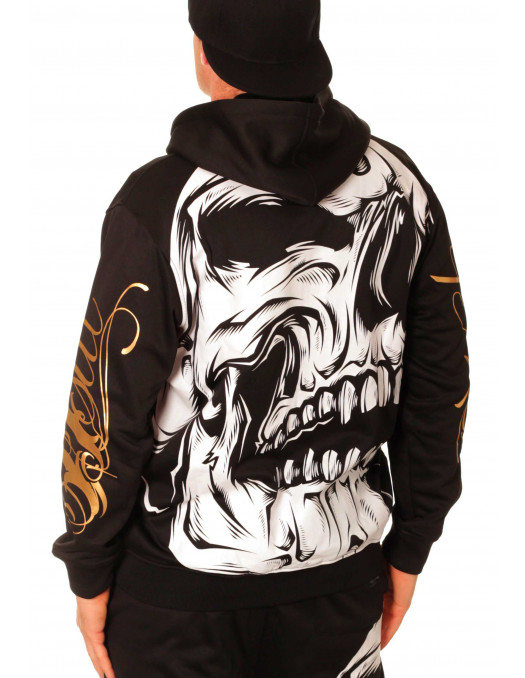 BSAT Big Skull ZipHoodie Black