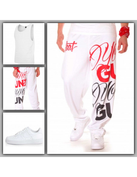 BSAT Young Gunz Sweatpants White