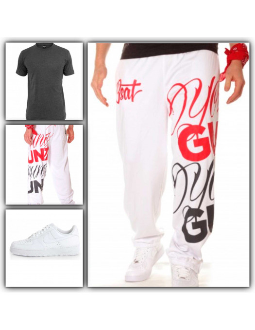 BSAT Young Gunz Sweatpants White