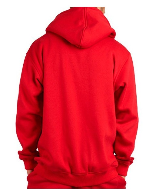 Townz Zip Red Plain Hoody