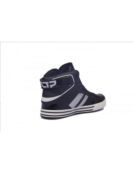 Cultz Hi Top Shoes Silver Stripes