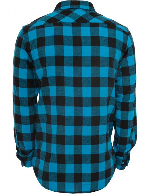 Checked Flanell Shirt Black Turquis