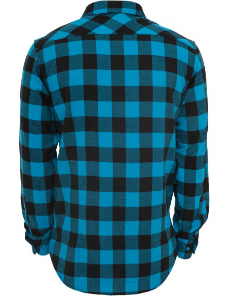 Checked Flanell Shirt Black Turquis
