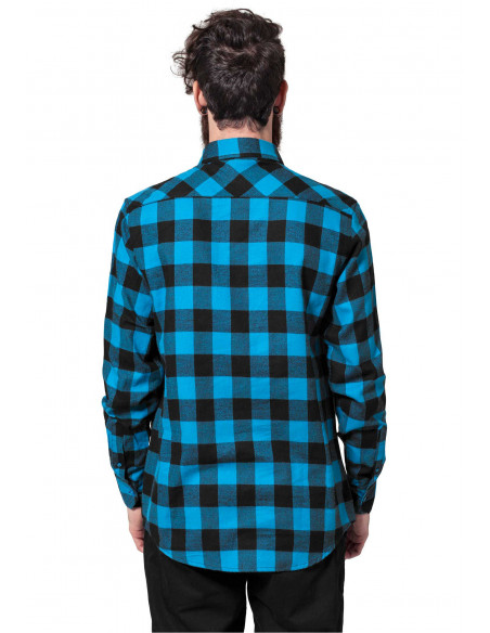 Checked Flanell Shirt Black Turquis