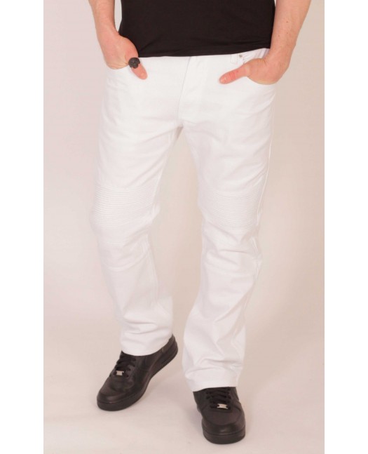 Biker Twill Pants White