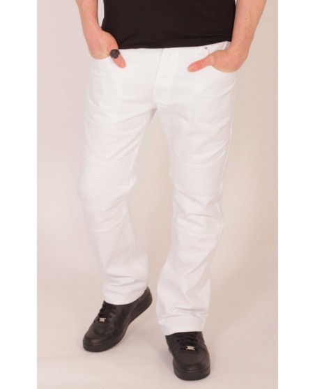 Biker Twill Pants White