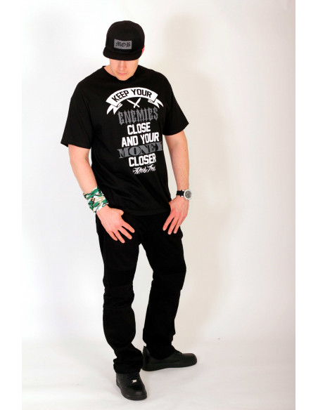 Biker Twill Pants Black