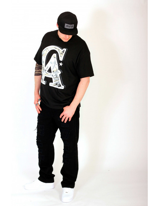 Access Apparel Pants Torn Black