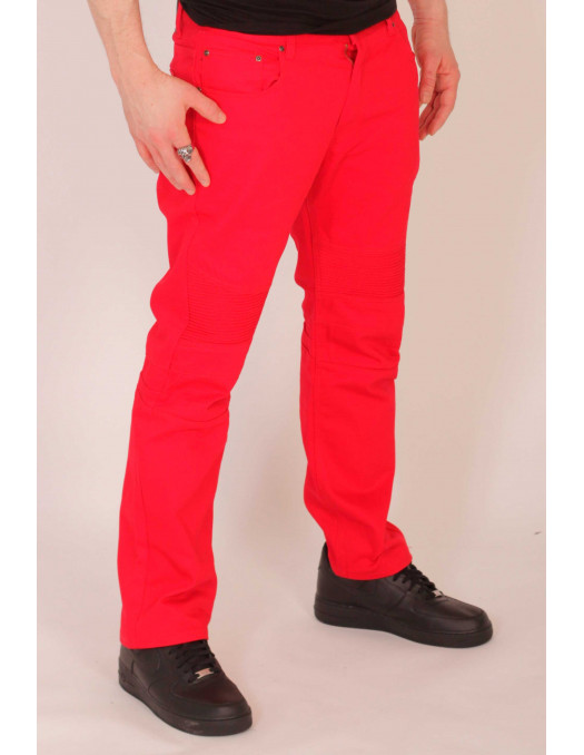 Biker Twill Pants Red